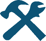 Hammer und Rohrzangensymbol